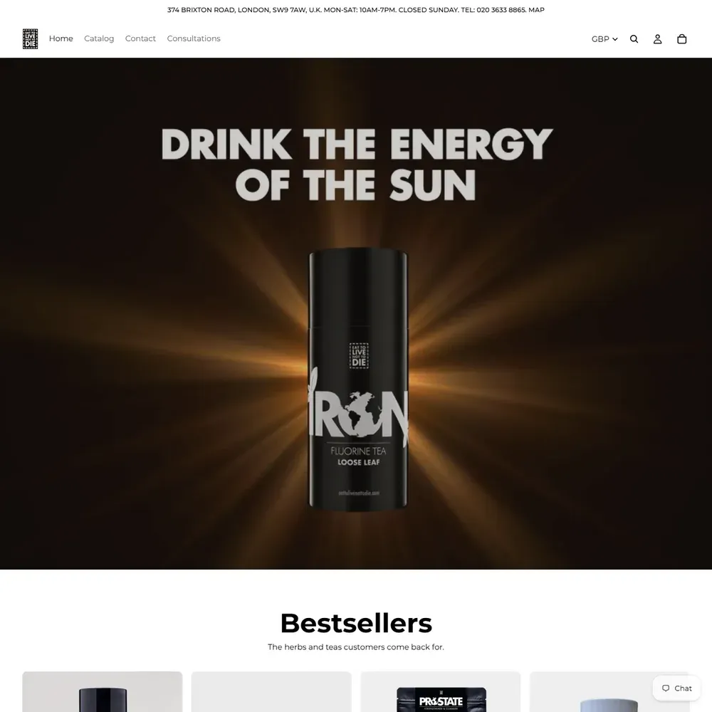 The Eat To Live Not To Die website